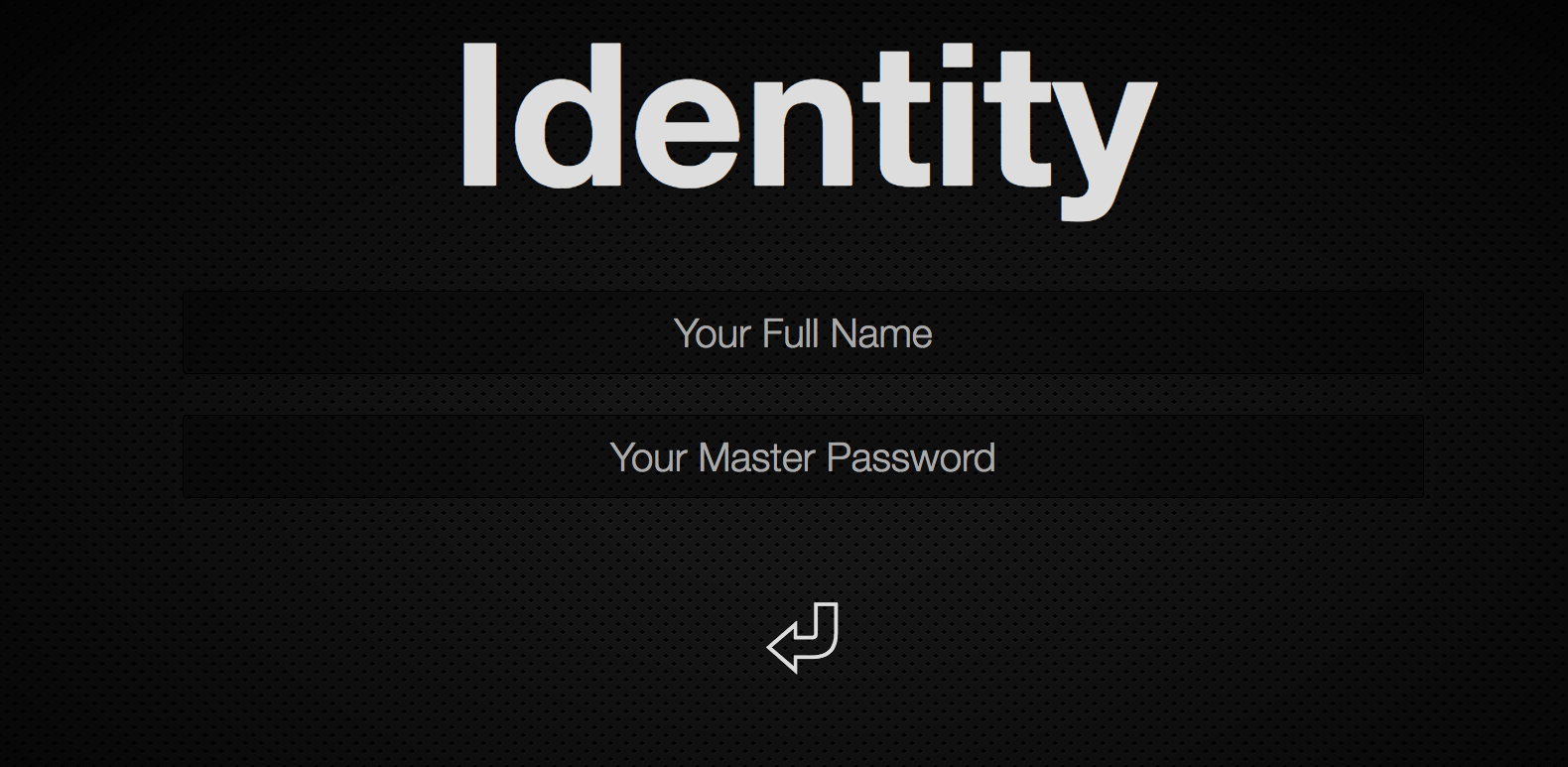 Master Password's interface